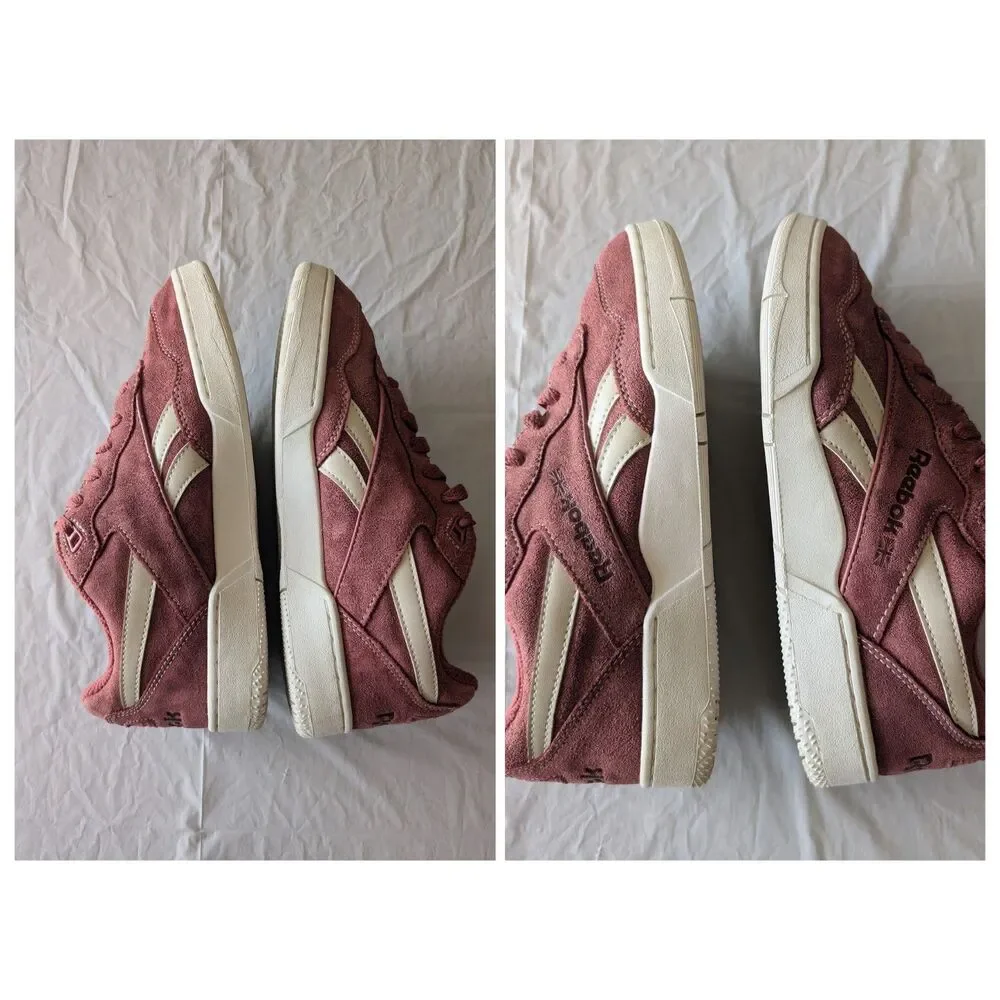 Reebok Club C 85 8 Pink Mauve Suede Sneakers Retro Court Shoes Low Top